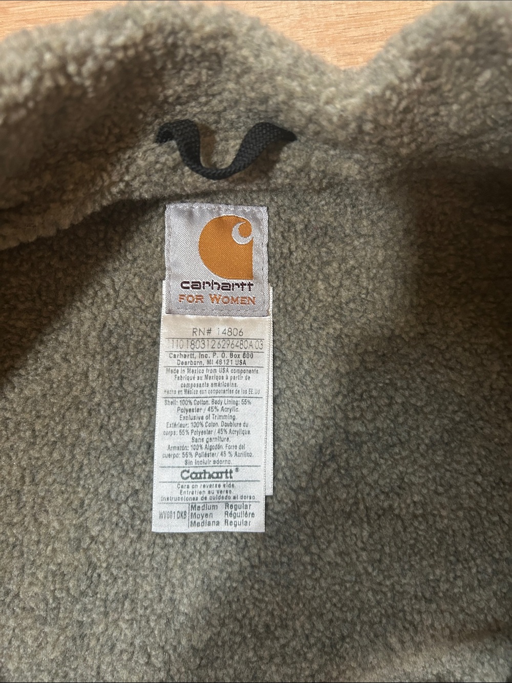 Carhartt Brown Sherpa-Lined Work Vest - Picture 4 of 8